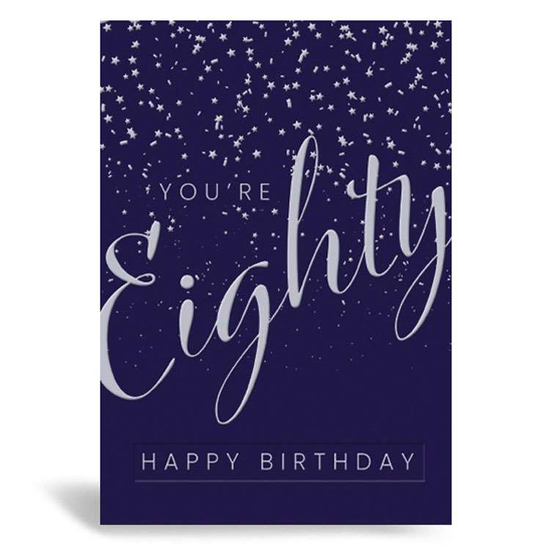 Prelude Pzazzle C50 Birthday Age 80 6pk
