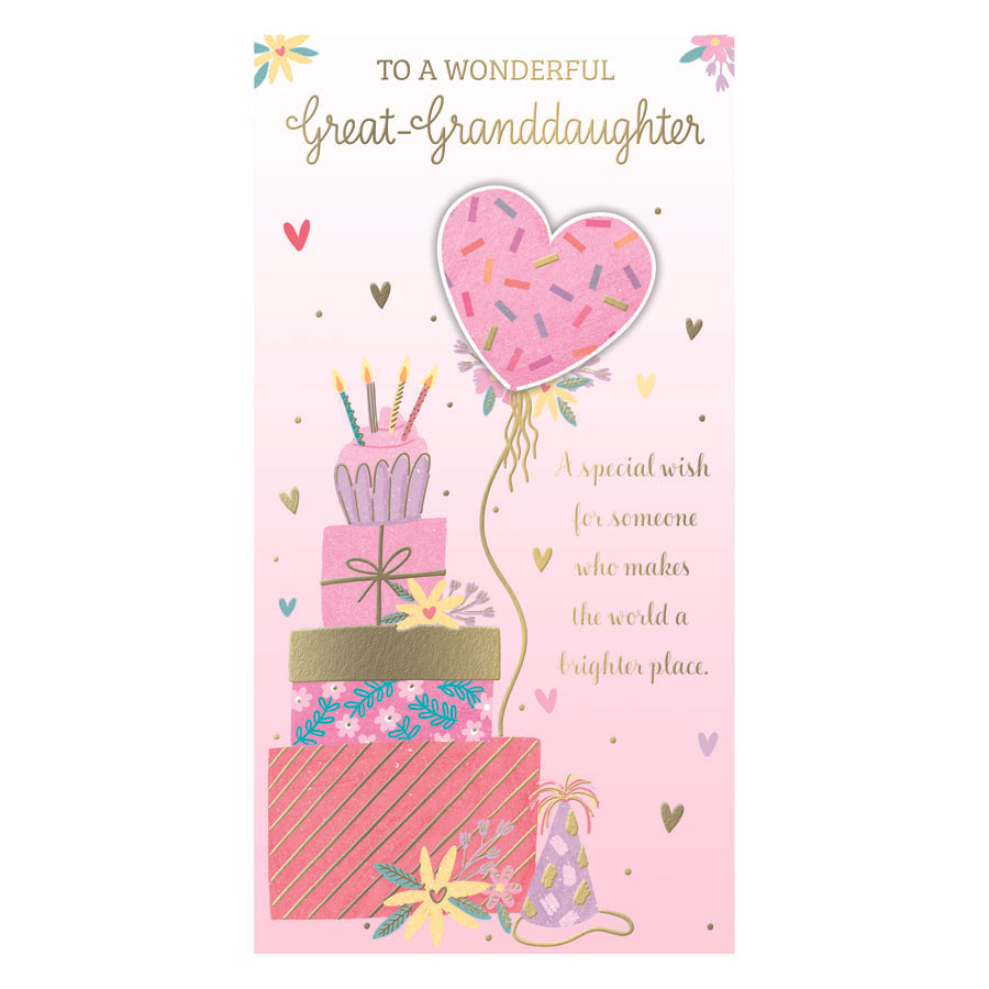 Prelude C55 Birthday Great-Granddaughter 6pk