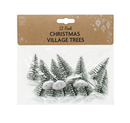 Christmas Village Trees 6cm Green 12pk