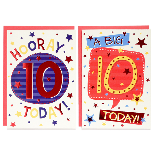 Poppyhill C50 Birthday Age 10 12pk