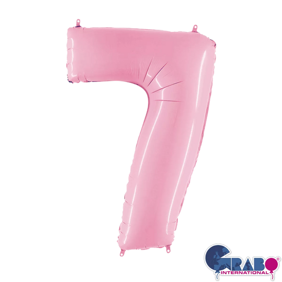 Grabo Foil Balloon Pastel Pink 26" Number 7