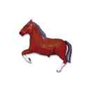 14" Dark Brown Horse Minishape Foil Balloon