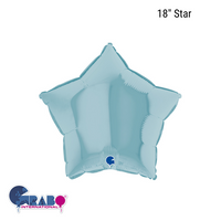 Grabo Foil Balloon Pastel Blue Star 18"