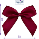 Italian Options 12 Pack Ribbon Bows Burgundy 5cm