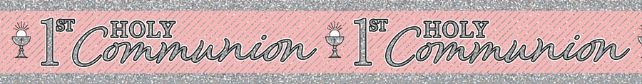 Tiger Feet Banner 1st Holy Communion Pink 2.6M 6pk