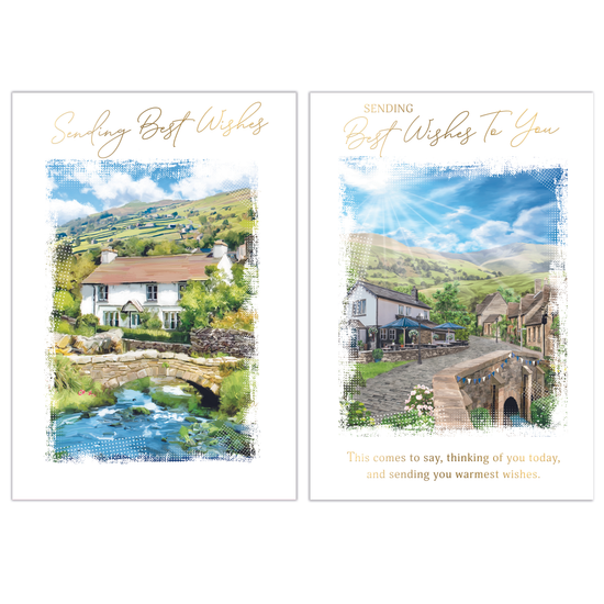 Poppyhill 12 Pack Cards C50 Best Wishes
