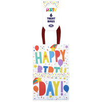 Eurowrap 6 Pack Party Bags Happy Birthday