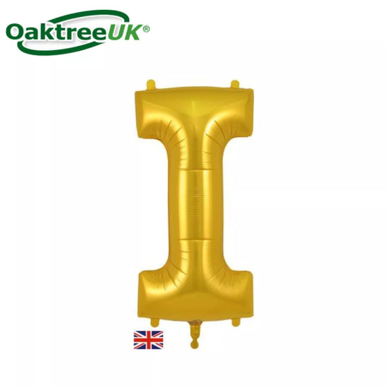 Oaktree Foil Balloon Gold 34" Letter I