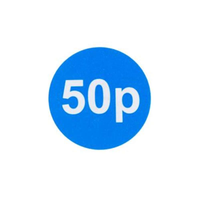 1000 Blue Price Labels 25mm Round 50p