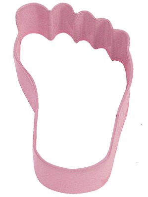 Pink Baby Footprint Cookie Cutter