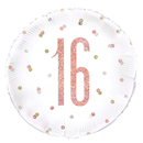 Unique Foil Balloon Rose Gold Glitz Age 16 18"