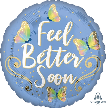 Anagram Get Well Happy Sun 18" Round Foil Balloon