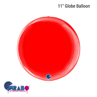 Grabo Foil Balloon Red Globe 11"