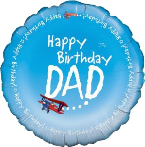 18" Happy Birthday Dad Foil Balloon