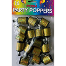 Desk Top Trading 16 Pack Party Poppers Gold