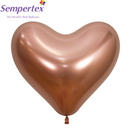 Sempertex Reflex Rose Gold Heart 14" Latex 50pk