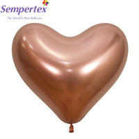Sempertex Reflex Rose Gold Heart 14" Latex 50pk