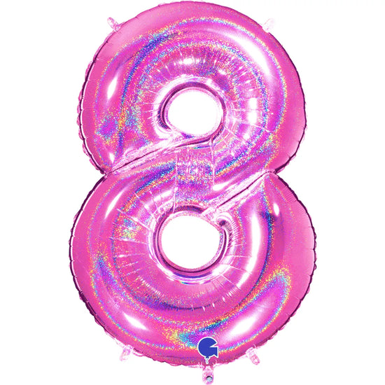 Grabo Foil Holo Glitter Fuchsia 40" Number 8