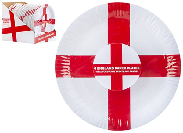St George's Cross 9" Plates 6pk