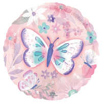 Anagram Butterfly Flutters 18" Round Foil Balloon