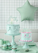 PartyDeco Foil Balloon Matte Green Star 19