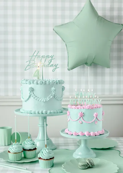 PartyDeco Foil Balloon Matte Green Star 19