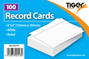 Tiger Stationery 100 Pack Record Cards 6x4