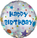 Anagram Foil Balloon 18" Round Birthday Confetti