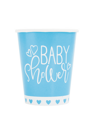 Blue Baby Shower 9oz Paper Cups 8pk