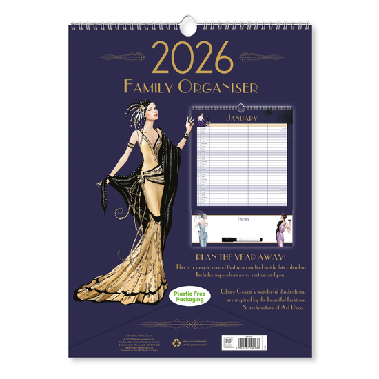 Calendar Organiser Claire Coxon Art Deco 2027