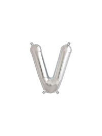 Northstar Foil Balloon Silver 16" Letter V