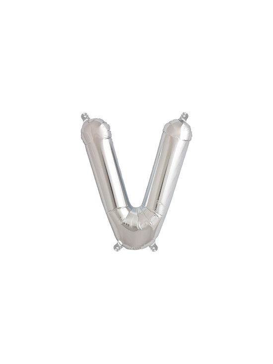 Northstar Foil Balloon Silver 16" Letter V