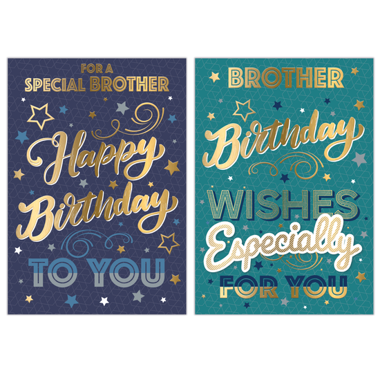 Poppyhill 12 Pack Cards C50 Birthday Brother