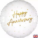 Oaktree White Sparkle Anniversary 18" Foil Balloon