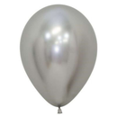 Sempertex Reflex Silver 12" Latex Balloons 50pk