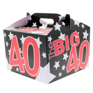 40th Birthday Carry Handle Balloon Box