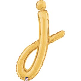 Grabo Foil Balloon Gold Script 14" Letter J