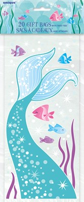 Unique 20 Pack Cello Bags Mermaid Party