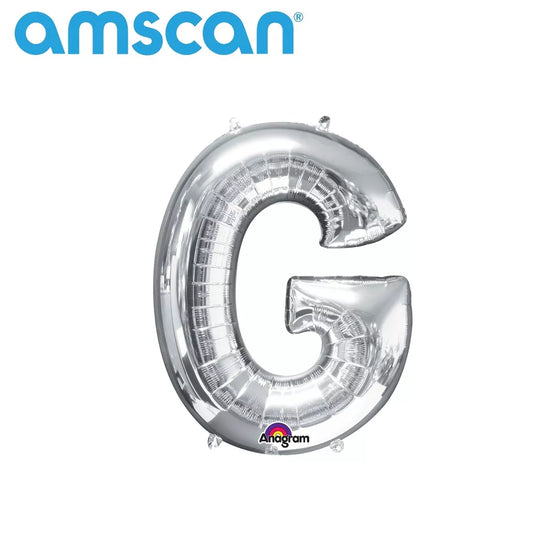 Anagram Foil Balloon Silver 16" Letter G