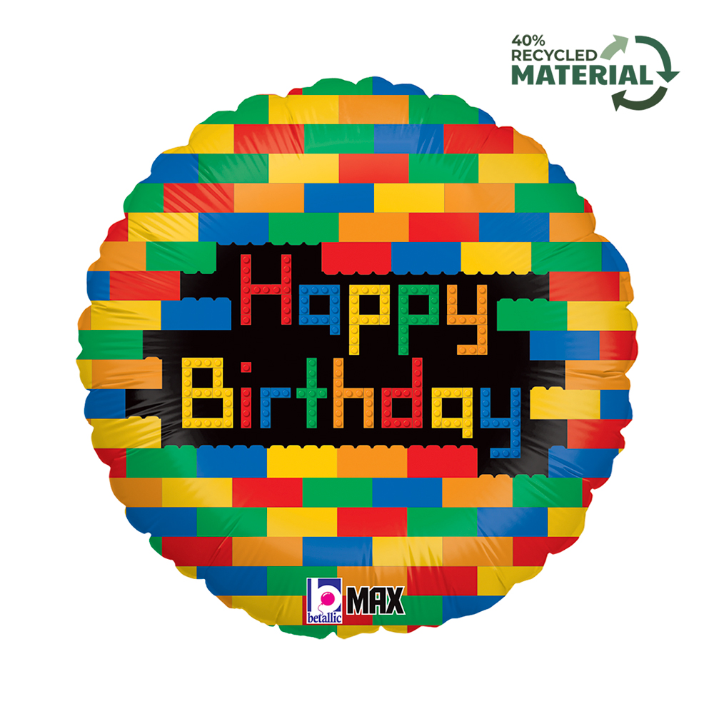 Grabo Foil Balloon Birthday Blocks 18"