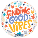 Foil Balloon 18" Round Sending Good Vibes