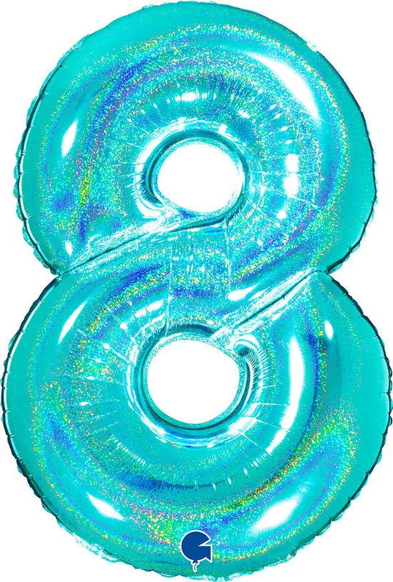 Grabo Foil Holo Glitter Tiffany 40" Number 8