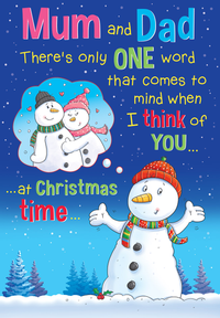 Regal 6 Pack C75 Cards Christmas Mum & Dad