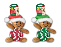 Dog Toy Gingerbread Man (Colour May Vary)