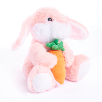 Tiger Feet Soft Toy Bunny With Carrot Pink 20cm