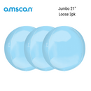 Anagram Pastel Blue 21" Jumbo Orbz Balloon 3pk