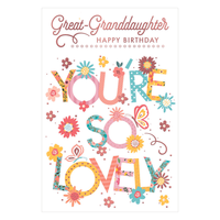 Prelude C75 Birthday Great-Granddaughter 6pk