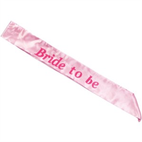 Henbrandt Sash Bride To Be Light Pink