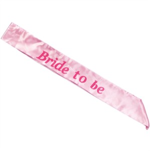 Henbrandt Sash Bride To Be Light Pink
