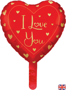 Oaktree I Love You Hearts 9" Air Fill Foil Balloon